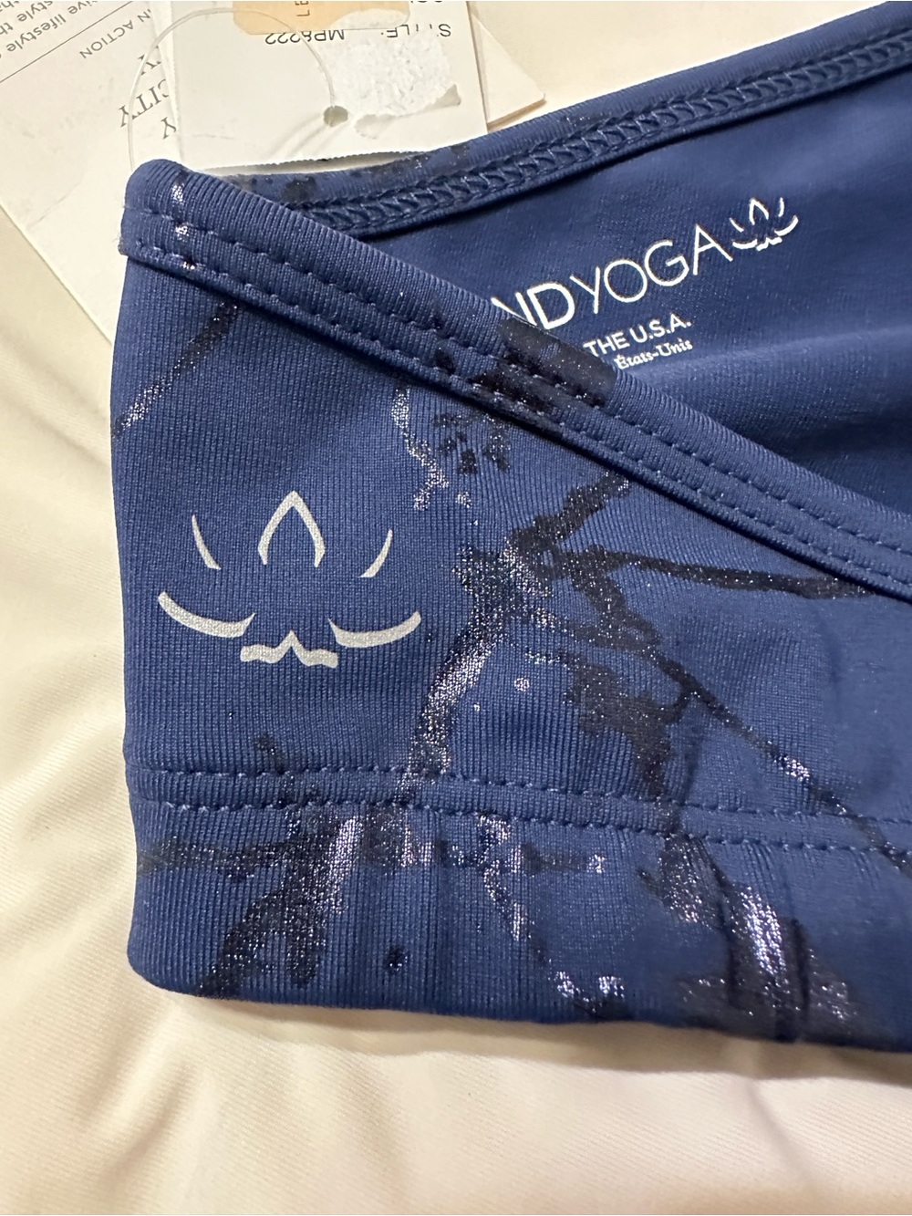Beyond Yoga Lost Your Marbles Sports Bra w/ Metallic Marble Print - NWT - Size L - Picture 4 of 10